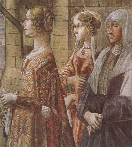 Sandro Botticelli Domenico Ghirlandaio stories of St john the Baptist the Visitation oil painting image